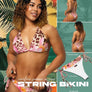 Plumeria Leopard Eco String Bikini
