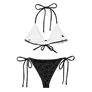 Monogram Black Eco String Bikini