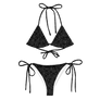 Monogram Black Eco String Bikini