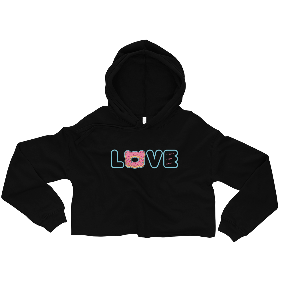 Love Donuts Crop Hoodie