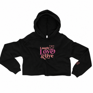 Laugh Love & Live Crop Hoodie