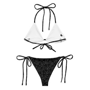 Monogram Black Eco String Bikini