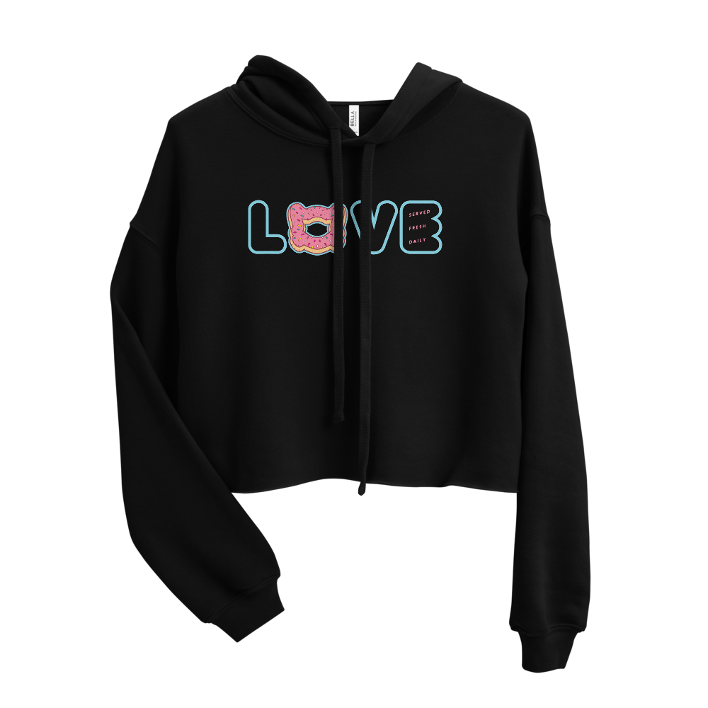 Love Donuts Crop Hoodie