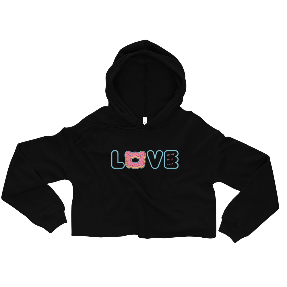 Love Donuts Crop Hoodie